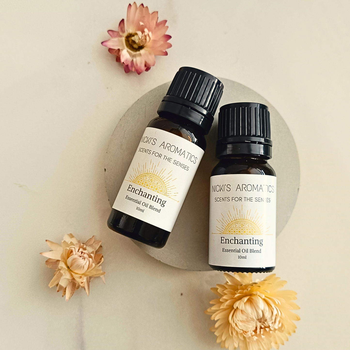 Two 10ml bottles of Enchanting essential oil blend