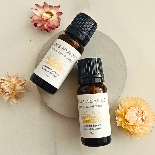 2 Lavender Dream essential oil blends in 10ml amber glass bottles