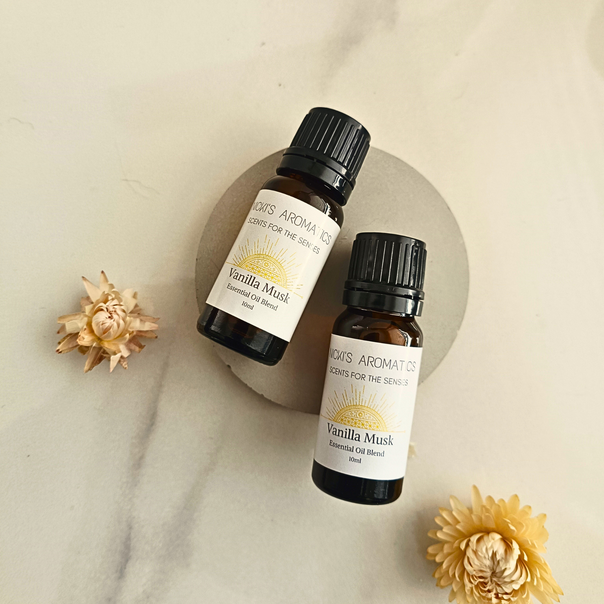 two 10ml bottle of Vanilla Musk essential oil blend