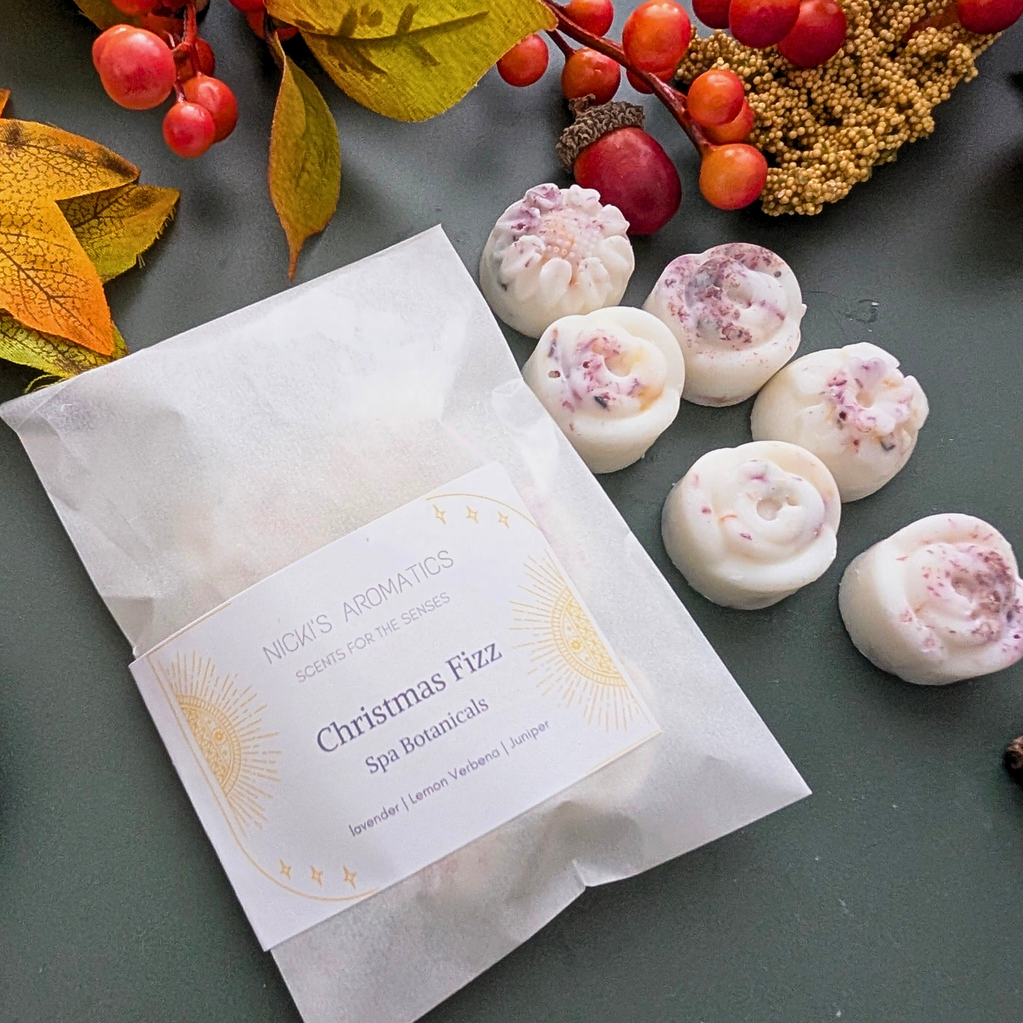 Christmas Fizz Wax Melts - Lavender, Lemon Verbena & Juniper