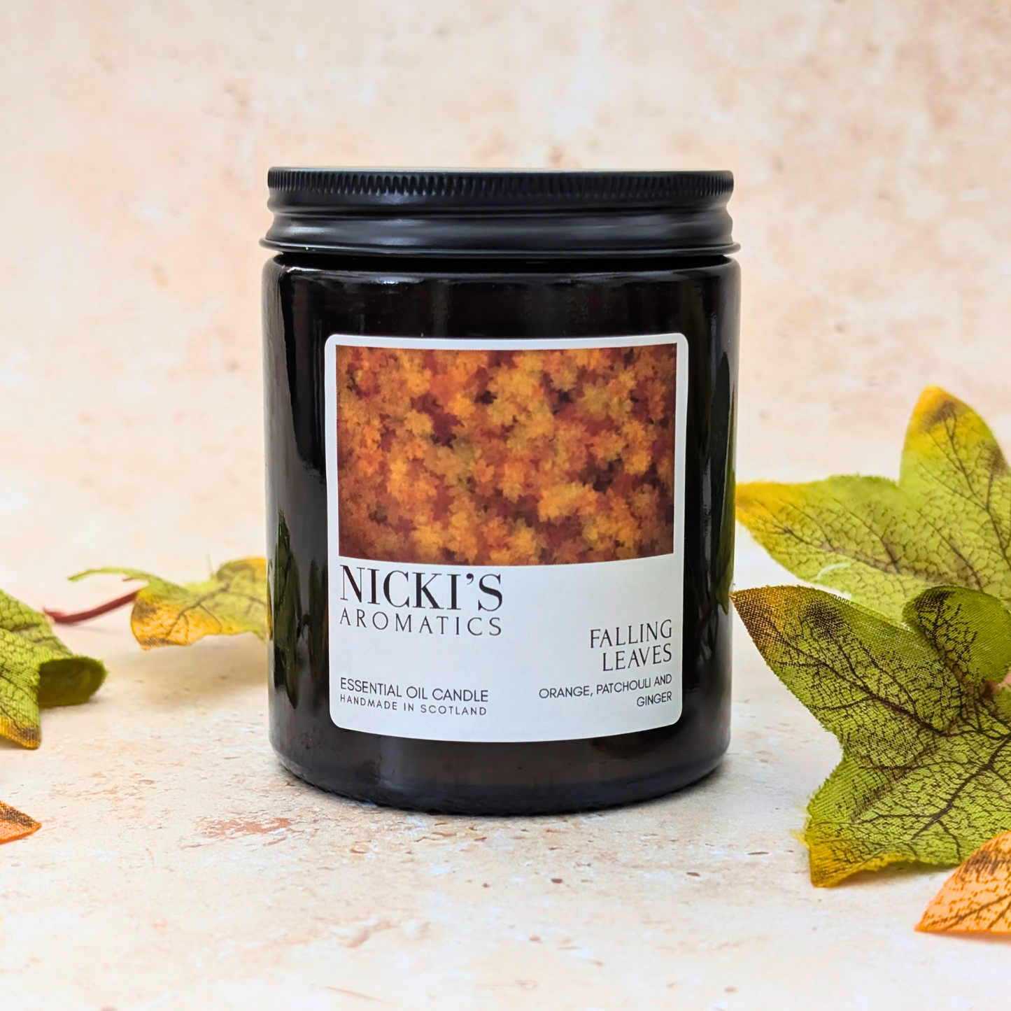 Falling Leaves Essential Oil Candle | Warm Citrus Blend