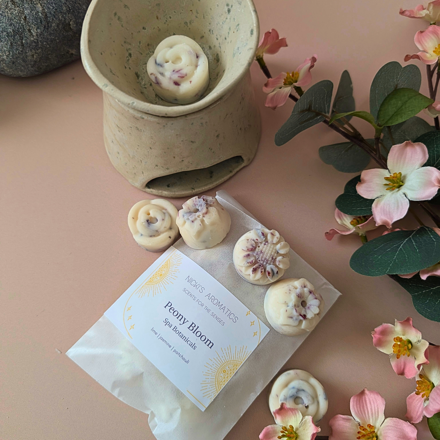 Peony Bloom Wax Melts – Lime, Jasmine & Geranium