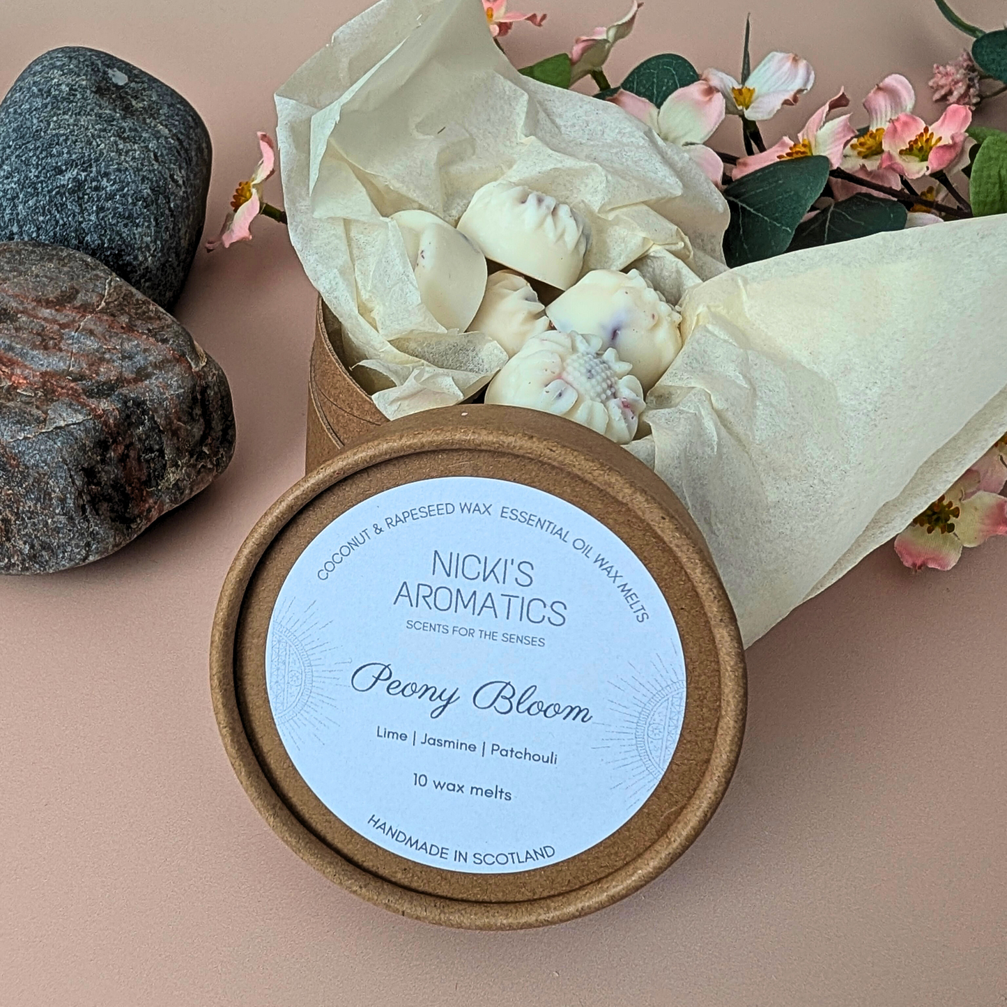 Peony Bloom Wax Melts – Lime, Jasmine & Geranium
