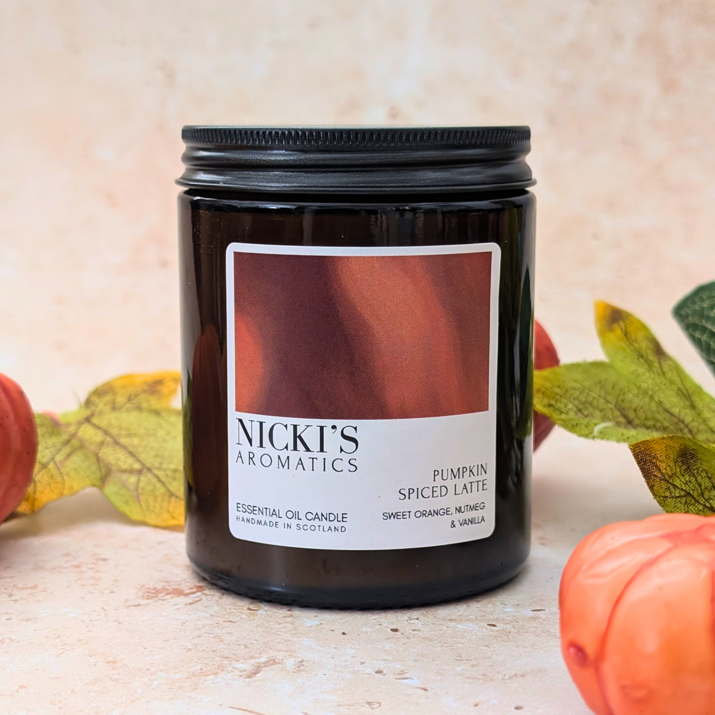 Pumpkin Spiced Latte Essential Oil Candle | Warm Blend