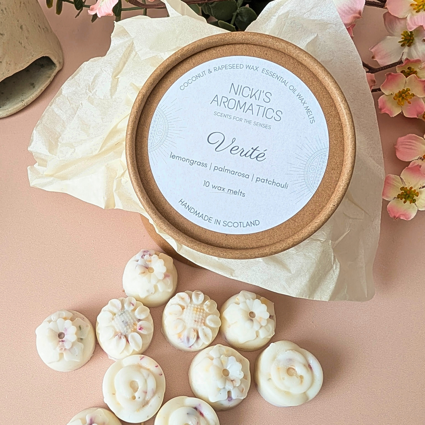 Vérité Wax Melts – Lemongrass, Palmarosa & Patchouli